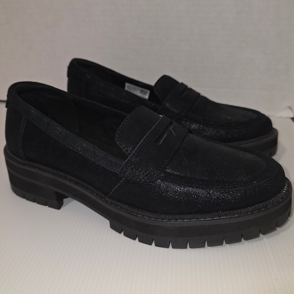 TOMS Cara Loafers Size 9 US Womens Black Metallic NEW 10021344 NWT